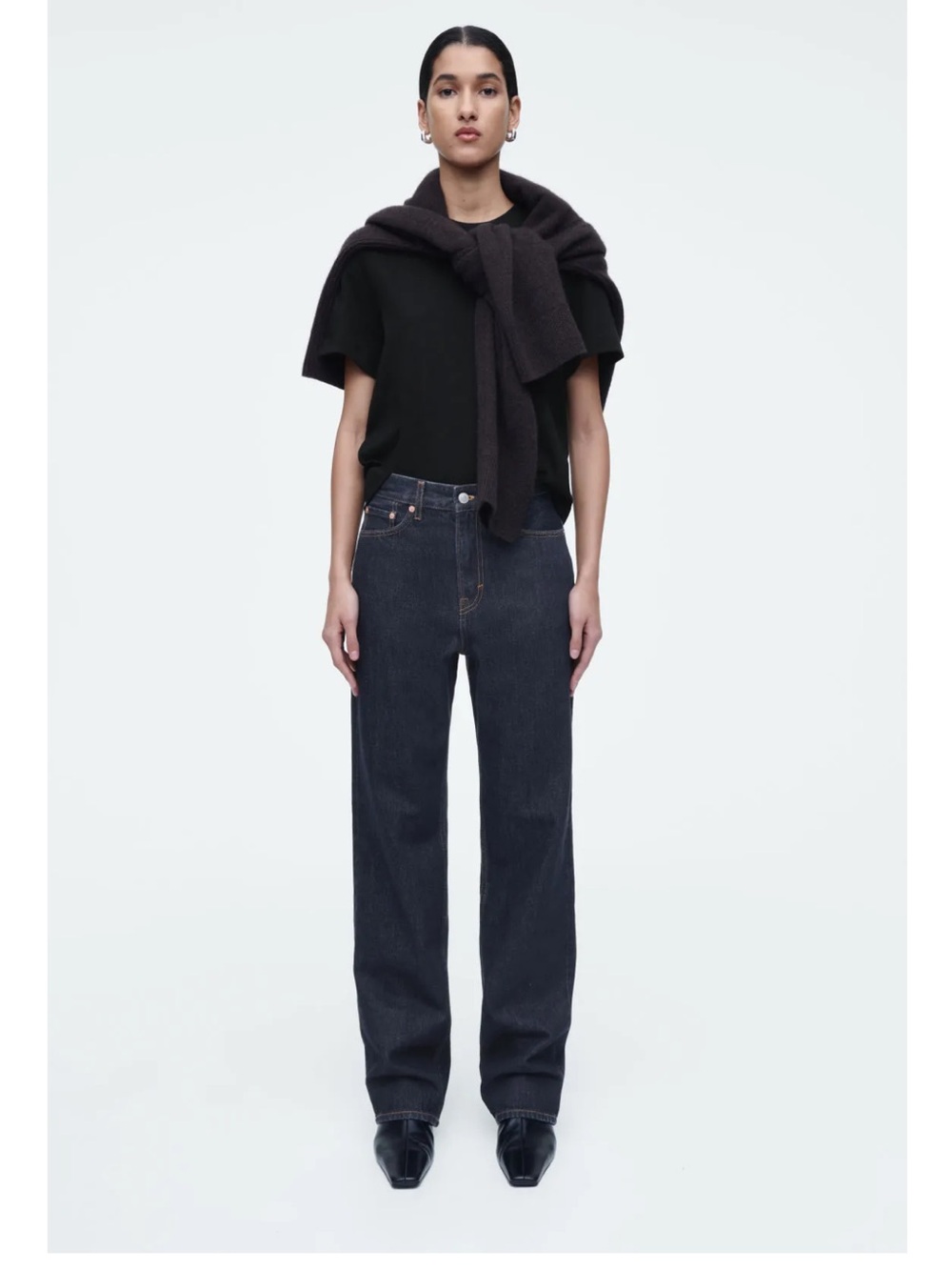 COS Column Straight-Leg Jeans in Dark Blue